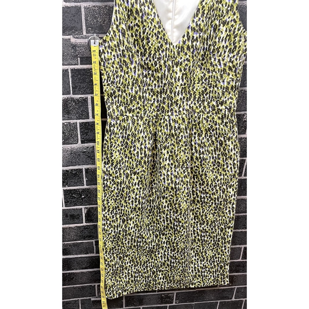J. Crew Sheath Dress Size 6 Fabiola Leopard Print Sleeveless Pockets - Picture 7 of 9